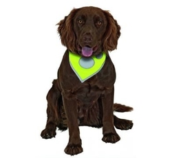 Oblečky, doplňky - Šátek na krk reflex Safety Dog 38-50cm Žlutý