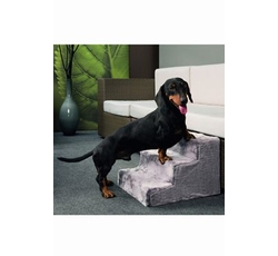Pelíšky, nábytek - Schody pro psa Easy Step Dog 43x41x29cm šedé